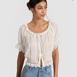 Alice + Olivia Mclaine Puff Sleeve Blouse